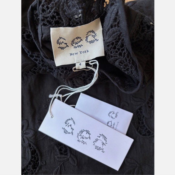 ★NWT Sea New York Embroidered Long Sleeve Top Black US4★ - Picture 9 of 10